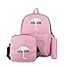Produktbild Dragon868 3pcs Candy Farben Sonnenschirm Print Preppy Rucksack Jugendliche Schüler Rucksack (Rosa)
