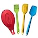 Produktbild 4-teilige Küchenhelfer Set Silikon - Pfannenwender, Schaumlöffel, Spachtel, Küchenpinsel(4-teilig Küchenhelfer Set, Bund) TTLIFE (Set 4-teilig)