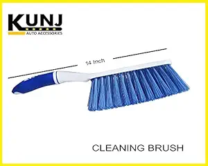 Kunj Autotech - Plastic Car Cleaning Brush with Hard and Long Bristles - for Seat/Carpet/Mats