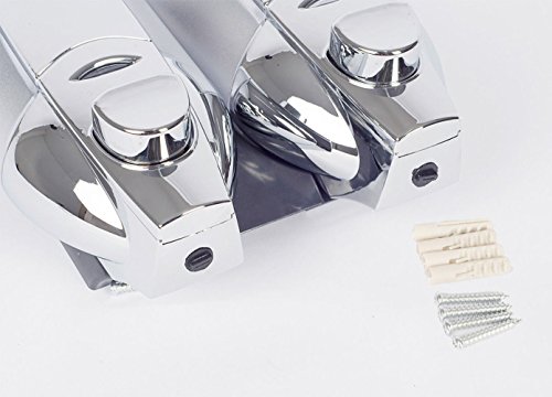 E Support Duo 2-Fach Wandmontage Seifenspender Shampoo Spender Chrom Flüssigseifenspender - 4