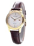 Citizen Damen-Armbanduhr Analog Quarz Leder FE1083-02A