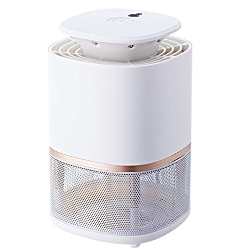 Preisvergleich Produktbild Moskito Killer Lampe Elektrisch LED Mückenfalle Mücken Beseitiger Licht Insektenschutz Fly Bug Zapper mit USB Kable Ladegerät (Weiß)