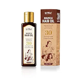 Shoonyaakar Bhumija 30 Ayurvedic Herbs Hair Oil | Hair Growth Oil For Men & Women | Reduces hair fall & Anti Dandruff | 100% Natural | No Chemicals | No Mineral Oil | Paraben Free | 100ml - Pack of 1