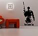 Price comparison product image Call of duty Ghost Soldier & Gamer Tag cod Wall art Sticker mw3 playstation xbox360/one ps4 28 different colours 1150mm x 600mm(Black) GVWAGSS1