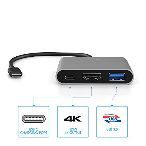 KabelDirekt USB Typ C Adapter – USB Typ C zu USB 3.0, 4K HDMI und USB Typ C Power Delivery (Aufladefunktion) – PRO Series - 2