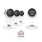 YI Home Camera 1080p Wireless IP Überwachungskamera 4er Set, Nachtsicht Bewegungsmelder 2-Way Audio, Haus Monitor Baby Monitor, WIFI und App für Handy / PC