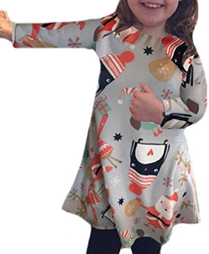EKU Little Girl Swing Christmas Costume Santa Princess Dress 3T 5-color