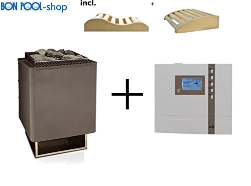 Preisvergleich Produktbild Saunaofen Thermat 6kW incl. D1 Saunasteuergeraet und 2 Kopfkeile BONPOOL