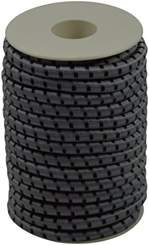 Corderie Italiane 6011668 – 00 Elastic Braid, 6mm - 10m, Grey / Pearl