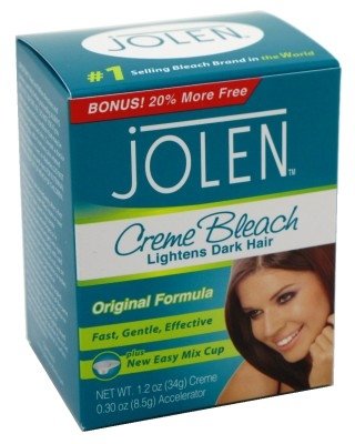 Jolen 1.2 oz Creme Bleach Reg Lightens Excess Dark Hair (6 Pack)