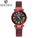 LSAltd 2019 Neue Ankunft Quarz Edelstahl Band Magnet Schnalle Sternenhimmel Analog Handgelenk Diamant Armbanduhren.