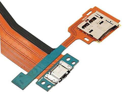 Dock Connector Ladebuchse Lade Port Mikro USB und SD Karten Halter für Samsung Galaxy Tab S 10.5 inch SM-T800 T801 T805 T807 inkl Flexkabel Mikrofon und Home Button Anschluss vorinstalliert inkl. 2 x Schraubenzieher und Plectrum für einfachen Einbau MMOBIEL - 4