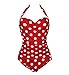 Produktbild MLDYZ Präsident Split Swimsuit_Präsident Split Badeanzug Badeanzug Mit Hoher Taille, Red Dot, Xl