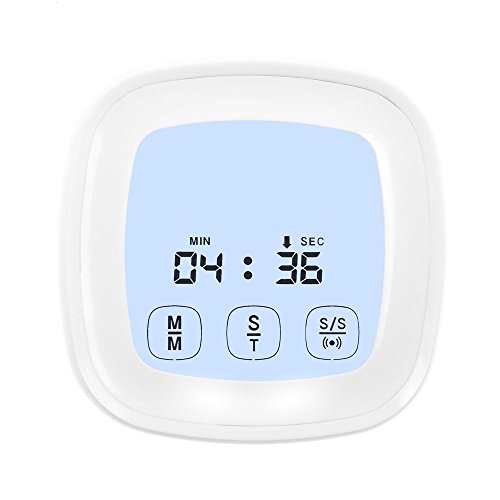 BBQ Grill Thermometer, Amorus Touchscreen Digital Bratenthermometer mit deutscher Bedienungsanleitung, Ofenthermometer Bratenthermometer für Kochen, Grill, Backofen, Fleisch ometer, Ofenthermometer Bratenthermometer für Kochen, Grill, Backofen, Fleisch (weiß) - 3