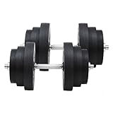 HOMCOM 40KG Dumbbell Weights Set Workout Weight Lifting Fitness Training Exercise Home Gym NEW