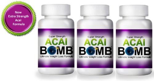 Super Strength Acai Bombs New Weight Loss Formula 3 Months Supply Acai Berry (SPECIAL OFFER PRICE)- Helps Lose Unwanted Weight AcaiBerry
