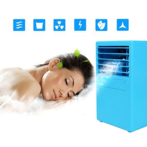 Preisvergleich Produktbild TAOtTAO Tragbare Klimaanlage Fan Mini Verdunstungsluftumwälzkühler Kühler Luftbefeuchter (Blau)