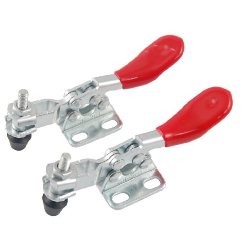 sourcingmap® a11120300ux0060 Kniehebelspanner, Metall, 27 kg Haltekraft, U-Bügel, 2 Stück