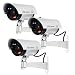 Masione 3 PACK OUTDOOR FAKE DUMMY SECURITY CAMERA w Blinking Light Silver CCTV SURVEILLANCE RS.3949.00