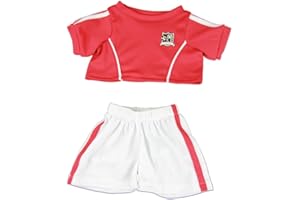 Teddy Tastic Red Football Kit Teddy Outfit Fits 16" / 40cm Teddy Bears NEW Make a Bear Outfit