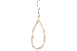 OFFCUP Dragonne Telephone Portable, 1PCS Chaîne Téléphone Portable Charme De Téléphone, Anti-Perte Bohème Longe de Téléphone, Cristal Naturel Bracelet Telephone avec Perles