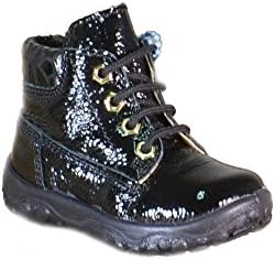 Falcotto Girl's Short Boots Black Leather 434 - Black, 7K