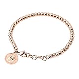 Epinki Edelstahl Damen Armband Engel Rund Anhänger Rose Gold Freundschaftsarmband