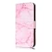 Produktbild iPhone X Hülle, Chreey Marmor (Marble) Serie Muster Premium PU Leder Schutzhülle Brieftasche Flip Handyhülle [Rosa Marmor]
