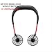Produktbild txxzn Kleine Fan USB Tragbare Fan Freisprecheinrichtung Hals Hängen USB Charging Mini Tragbare Sport Fan 3 Zahnräder schwarz kein Licht