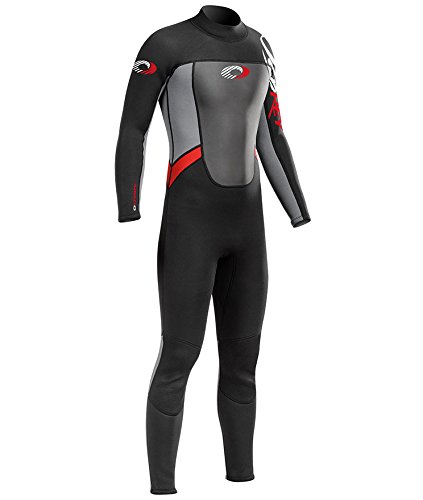 Osprey Origin Herren-Winterneoprenanzug, Schwarz/Rot, 5/4 mm - 2