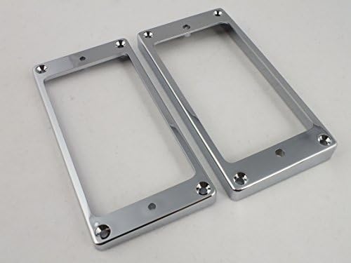 HUMBUCKER Flat based Neck or Bridge Pickup Surrounds Chrome or Gold (5-7 &amp; 7-9mm, CHROME)