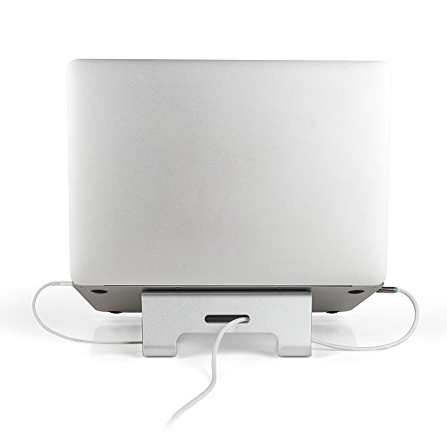 BUJIAN Laptopständer Aluminium Ständer und Halter für Notebook Macbook Pro Air iPad Lenovo Asus 10-15 zoll (Silber) - 5