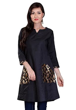 brocade silk kurtis