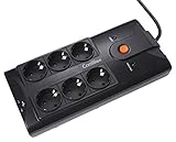 regleta sai amazon led de carga CoolBox REGLETA DE 6 TOMAS CON 2 PUERTOS USB DE CARGA