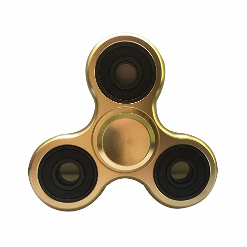 COOLCT Round Tri Fidget Hand Spinner Best Stress Reducer Relieves Golden color COOLCT Round Tri Fidget Hand Spinner Best Stress Reducer Relieves Golden color