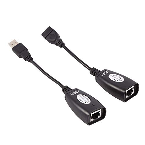 VGEBY USB 2.0 Extender Ethernet RJ45 Adattatore di Estensione del Cavo Rete Cablata
