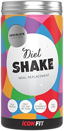 ICONFIT Diet Shake, Healthy Meal Replacement Shake, Only 200Kcal per Shake, 23 Vitamins And Minerals, Comes In Several Flavors Including Chocolate, Strawberry And Vanilla, 13 Shake Tub 715g (Cappuccino)