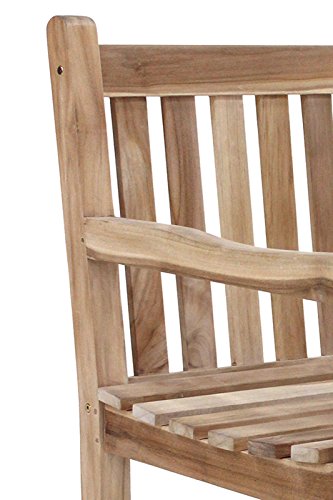 SAM® Teak-Holz Gartensessel, Gartenstuhl, Sessel mit Armlehnen, aus Massivholz, ideal für Balkon, Terrasse oder Garten, angenehmer Sitzkomfort - 2