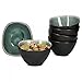 Produktbild Van Well Elements 6-TLG. Müslischalen-Set | 650 ml | edle Geschirr-Kollektion | glasiertes Steingut | Kleine Salat-Schalen | Farbe:grün-schwarz