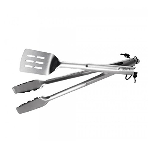 Zange + Pfannenwender Edelstahl Weber