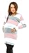 Happy Mama Women's Maternity Stretch Knit Colour Block Jumper Dress Stripes 405p (Baby Pink, ONE SIZE UK 8/10/12)