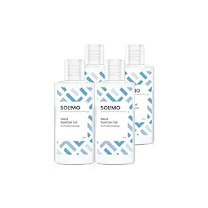 Amazon Brand - Solimo Hand Sanitizer Gel (72% Isopropyl Alcohol) - 60 ml (Pack of 4)