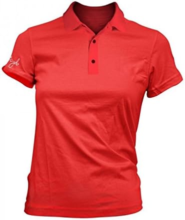Fayde Europe Ladies Red Fashion Golf Polo, Ladies Golf Shirt, Ladies Polo, Ladies Polo T Shirt, Comfort Fit, TASTEX Hygienic Finishing, Rescue Fabric, Moisture Wicking, Anti-Bacterial, Fayde Logo. "Feel The Swing, Not The Shirt" (10)