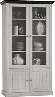 Steens Group 3171270213001F Monaco Vitrine Pin Massif Blanc/Marron Fonc&eacute; 104 x 46,5 x 190 cm