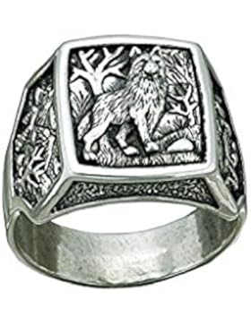 Indianerschmuck Ring heulender Wolf Wolfsring Siegelring Westernschmuck