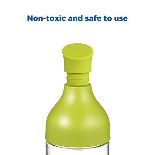 Ecooe Glaskaraffe 800ml Glas Wasserflasche aus Borosilikatglas Dickes Glas Wasserkrug mit Silikon Deckel Karaffe - 2