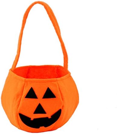 2 Pcs Pumkin Bag Halloween Storage Bag Treat Non-Woven Fabric Handheld Bags Halloween Costumes Handbag Halloween Party Bag for Children
