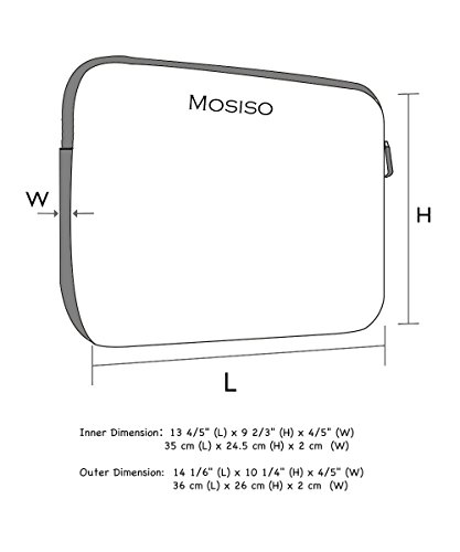 MOSISO Filz Sleeve Hülle Tasche Speziell entworfen für 13-13,3 Zoll MacBook, Schwarz