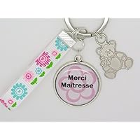 PORTE CLÉ personnalisable CADEAU POUR une maîtresse, une atsem idée de cadeau fin d'année scolaire, remerciement, petite attention, anniversaire...PERSONNALISABLE