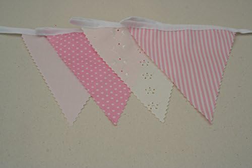 Candy Pink Mix Cotton Bunting 4m long Single Side